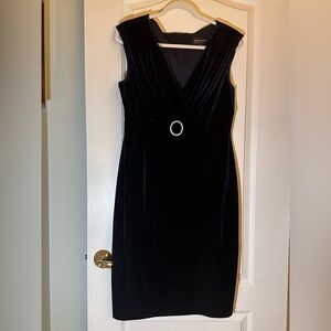 **BRAND NEW*** Blue Velvet Dress with Rhinestone Decoration, Size 14
